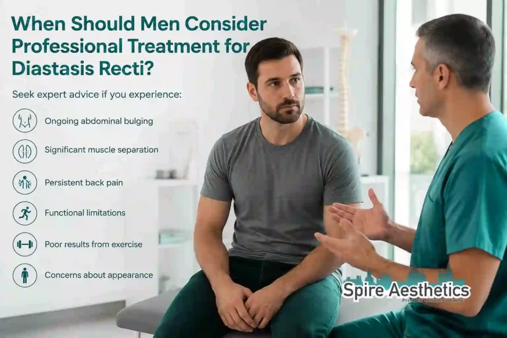 When Should Men Consider Professional Treatment for Diastasis Recti Twyford?