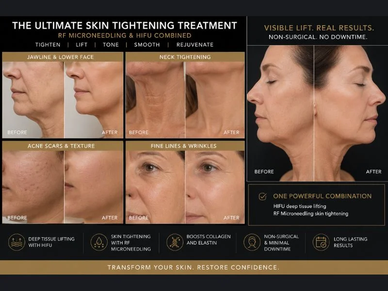 Results of combined treatment for the ultimate skin tightening treatment Twyford
