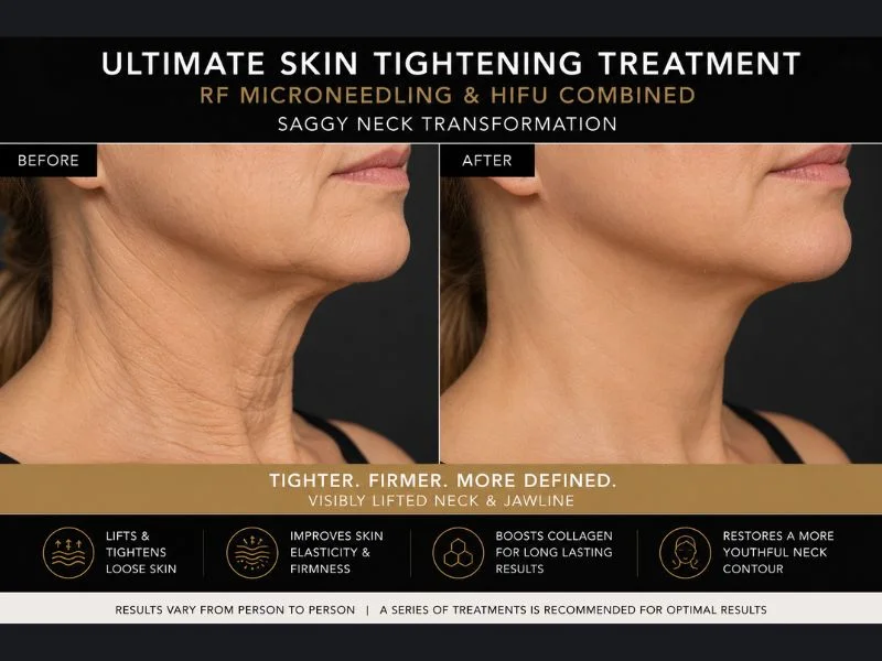 before and after Ultimate skin tightening treatment Twyford